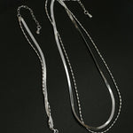 Effortless Layers 925 Silver Double Chain Bracelet - floysun