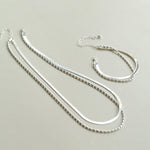 Effortless Layers 925 Silver Double Chain Bracelet - floysun