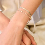 Effortless Layers 925 Silver Double Chain Bracelet - floysun