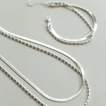 Effortless Layers 925 Silver Double Chain Bracelet - floysun