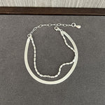 Effortless Layers 925 Silver Double Chain Bracelet - floysun