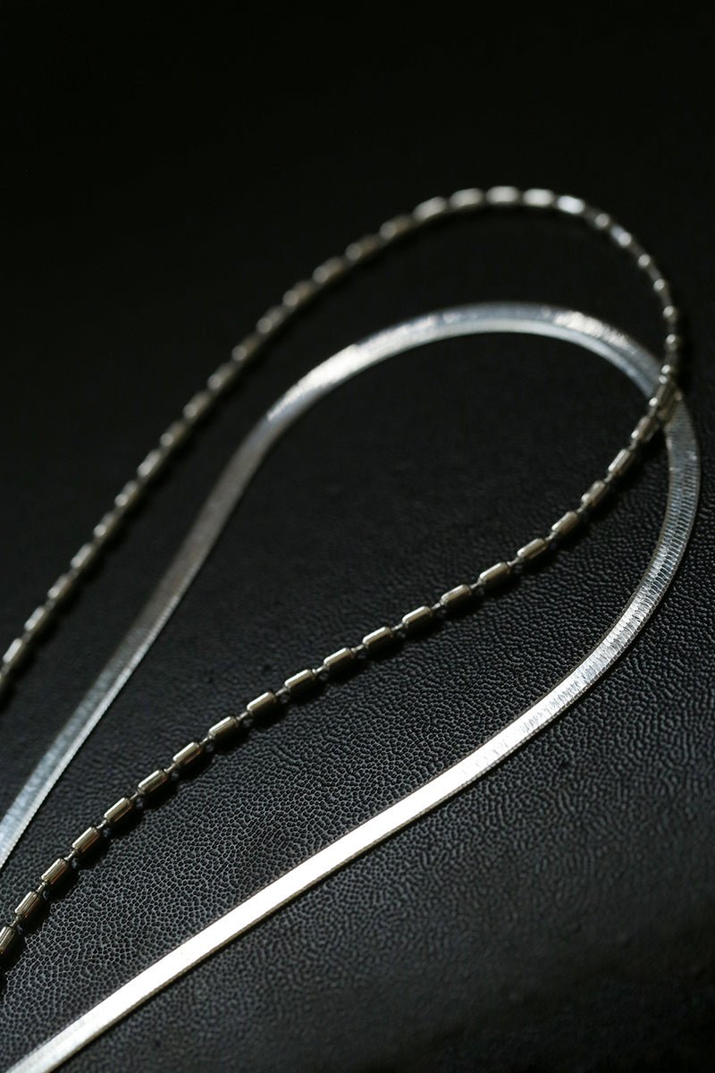 Effortless Layers 925 Silver Double Chain Necklace - floysun