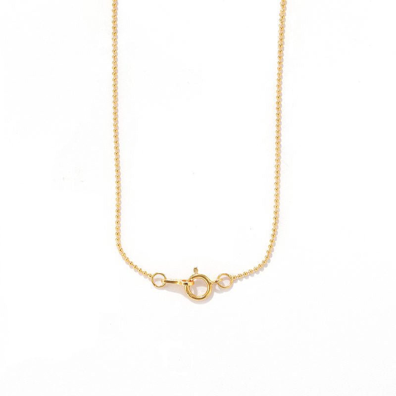 Elegant French Lapis Lazuli Heart Ball Chain Necklace - floysun