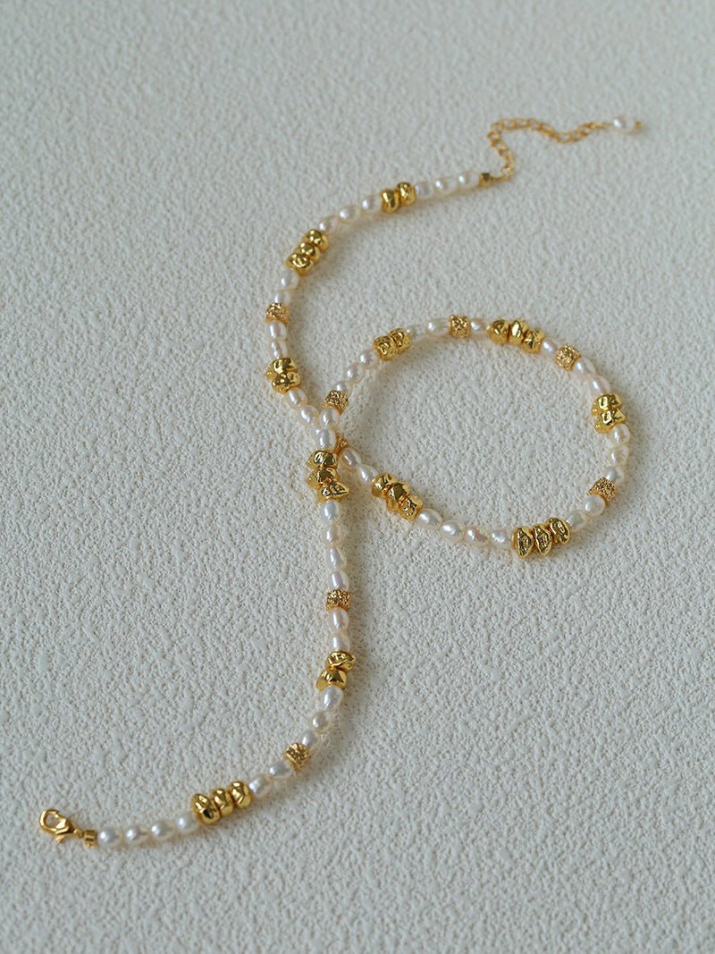 Elegant Minimalist Freshwater Pearl Beaded Choker Necklace - floysun