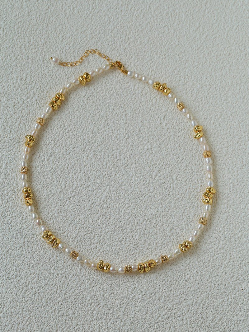Elegant Minimalist Freshwater Pearl Beaded Choker Necklace - floysun