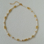 Elegant Minimalist Freshwater Pearl Beaded Choker Necklace - floysun