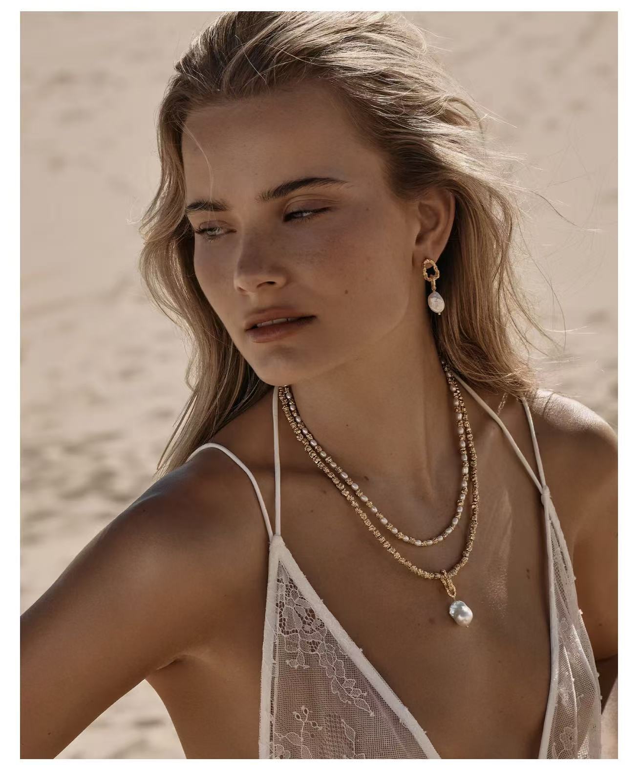 Elegant Minimalist Freshwater Pearl Beaded Choker Necklace - floysun