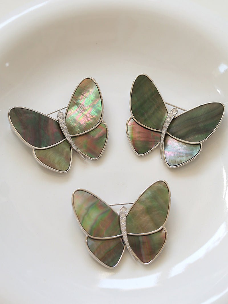 Elegant Mother of Pearl Butterfly Brooch - floysun