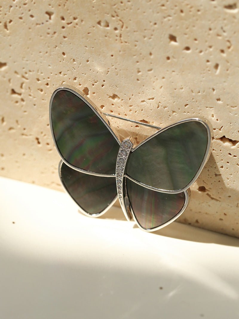 Elegant Mother of Pearl Butterfly Brooch - floysun
