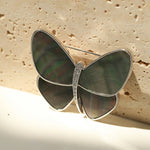 Elegant Mother of Pearl Butterfly Brooch - floysun