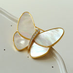 Elegant Mother of Pearl Butterfly Brooch - floysun