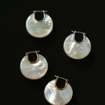 Elegant Mother - of - Pearl Double - Sided Earrings - floysun