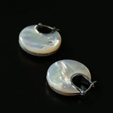 Elegant Mother - of - Pearl Double - Sided Earrings - floysun