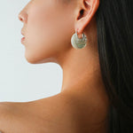 Elegant Mother - of - Pearl Double - Sided Earrings - floysun