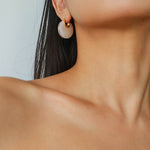 Elegant Mother - of - Pearl Double - Sided Earrings - floysun