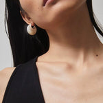 Elegant Mother - of - Pearl Double - Sided Earrings - floysun