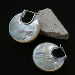 Elegant Mother - of - Pearl Double - Sided Earrings - floysun