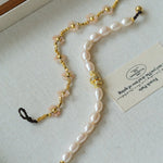 Elegant Natural Pearl Bracelet with Gold & Diamond Accents - floysun