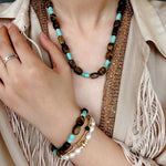 Elegant Natural Pearl Bracelet with Gold & Diamond Accents - floysun