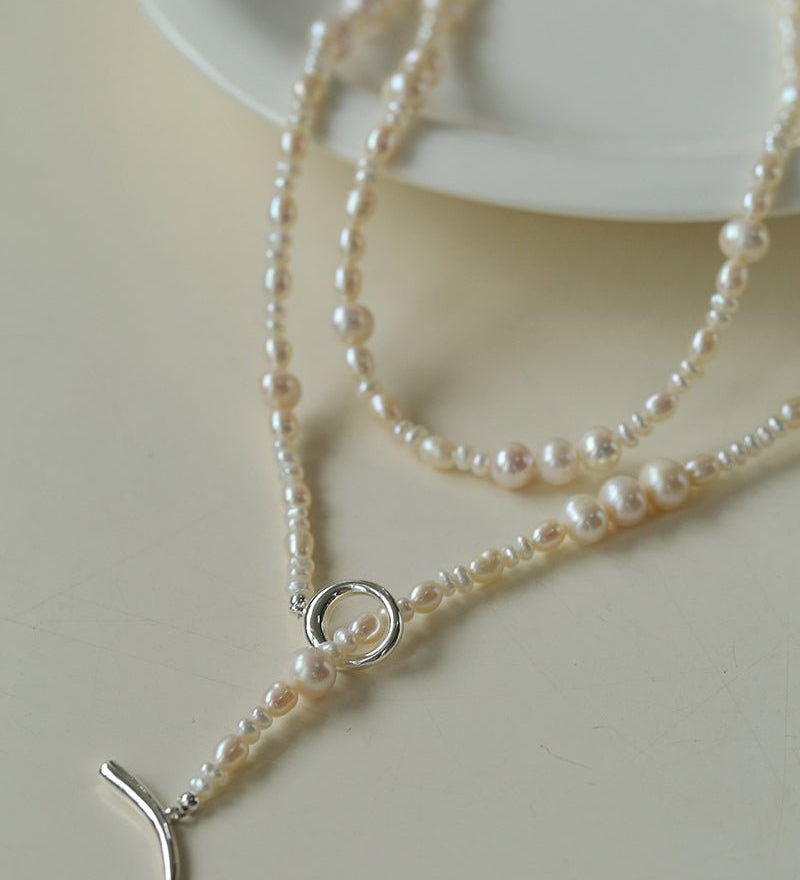 Elegant Ombre Pearl Long Beaded Necklace - floysun