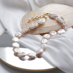 Elegant Rebellion Baroque Pearl Statement Necklace - floysun