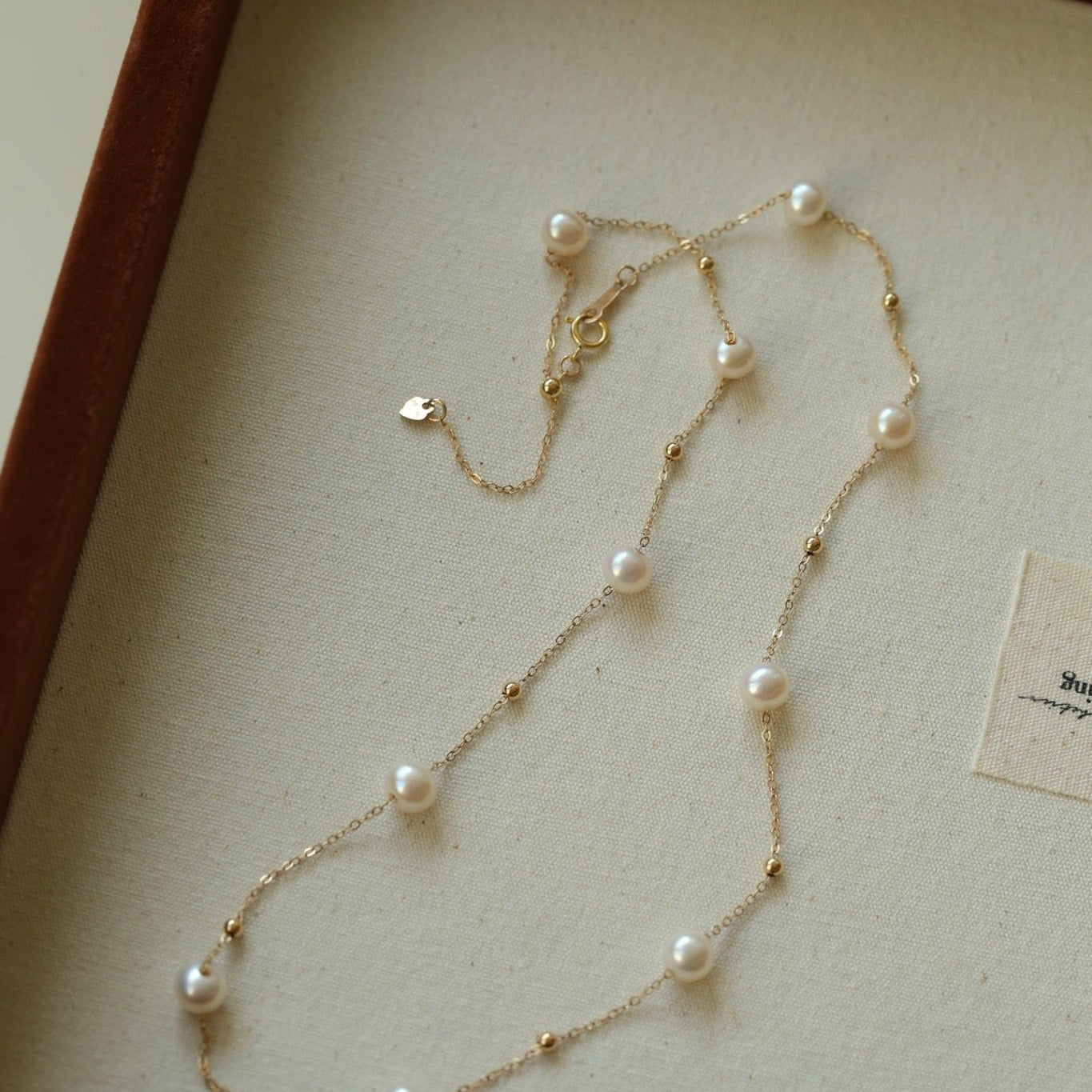 Elegant Stardust Pearl Chain Necklace - floysun