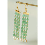 Elegant Tassel Agate Beaded Earrings - floysun