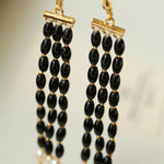 Elegant Tassel Agate Beaded Earrings - floysun
