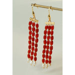 Elegant Tassel Agate Beaded Earrings - floysun