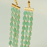 Elegant Tassel Agate Beaded Earrings - floysun