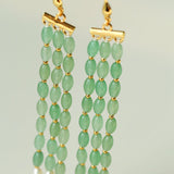 Elegant Tassel Agate Beaded Earrings - floysun