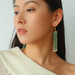 Elegant Tassel Agate Beaded Earrings - floysun