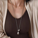 Elegant Water Bottle Vintage Woven Bag Long Necklace - floysun