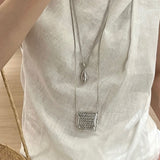 Elegant Water Bottle Vintage Woven Bag Long Necklace - floysun