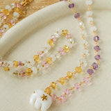 Elephant Jade & Glass Bead Necklace - floysun