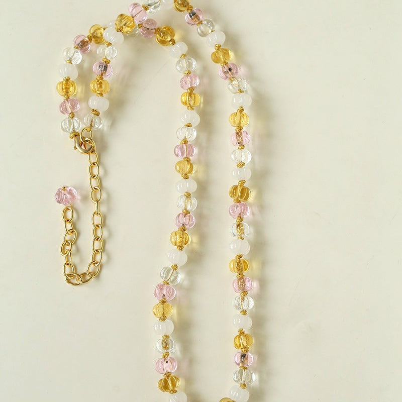 Elephant Jade & Glass Bead Necklace - floysun