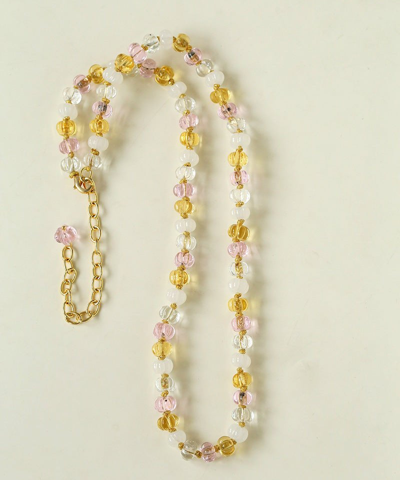 Elephant Jade & Glass Bead Necklace - floysun