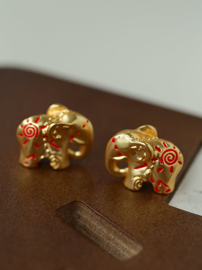Elephant Totem Stud Earrings - floysun