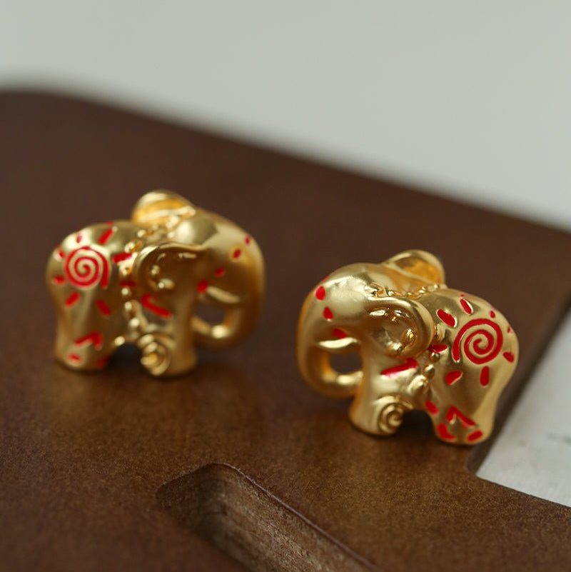 Elephant Totem Stud Earrings - floysun