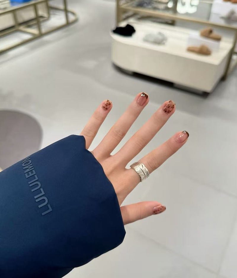 Embossed Feather Wide Band Ring - floysun