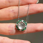 Emerald Mist Jade Chalcedony Necklace - floysun
