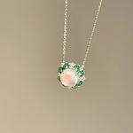 Emerald Mist Jade Chalcedony Necklace - floysun