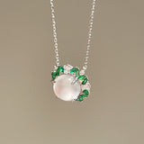 Emerald Mist Jade Chalcedony Necklace - floysun