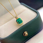 Emerald Perfume Bottle Necklace - floysun