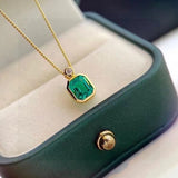 Emerald Perfume Bottle Necklace - floysun