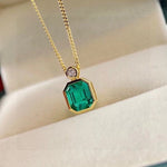 Emerald Perfume Bottle Necklace - floysun