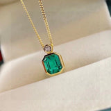 Emerald Perfume Bottle Necklace - floysun