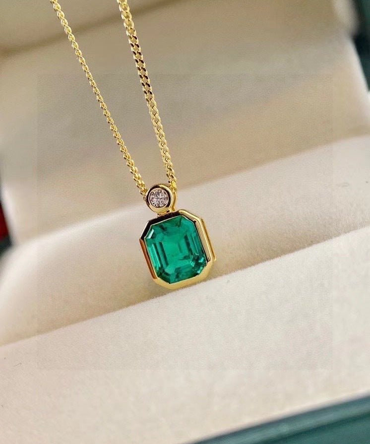 Emerald Perfume Bottle Necklace - floysun