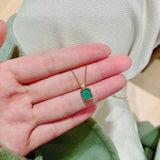 Emerald Perfume Bottle Necklace - floysun