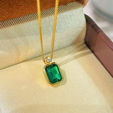 Emerald Perfume Bottle Necklace - floysun